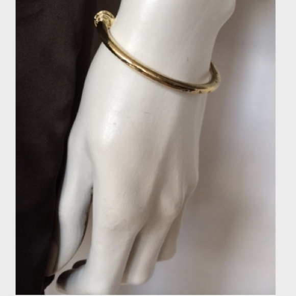 Anthropologie Gold Bangle Arrow Cabochon Bracelet - Picture 2 of 4